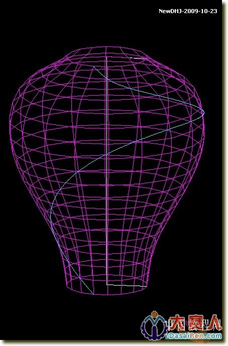 AutoCAD通过陶罐实例讲解螺旋体的制作方法8
