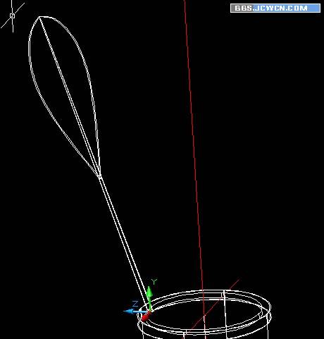 AutoCAD三维建模制作立体羽毛球10