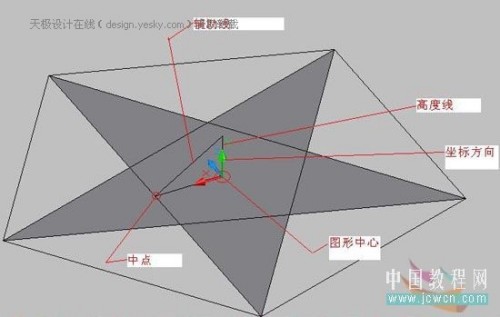 AutoCAD拉伸命令快速绘制立体五角星3