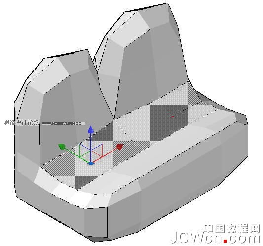 CAD教程：运用长方体网格拉伸制作双人和多人沙发5