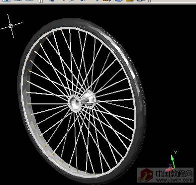 CAD绘制三维单车车轮1