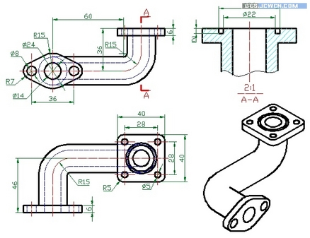 Auto CAD制作弯管2