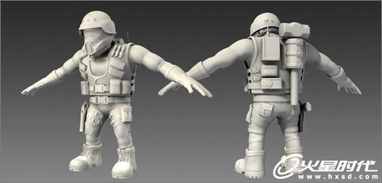 3ds Max打造Q版造型的反恐警察玩具人偶11