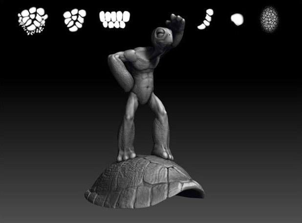 3DSMAX制作幽默海龟3D效果13