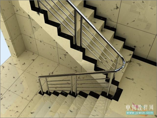 3DSMAX打造楼梯间大理石效果1