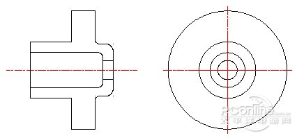 浩辰CAD机械教程之法兰轴类零件绘制4