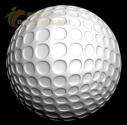 3DsMax制作凹凸表面高尔夫球1