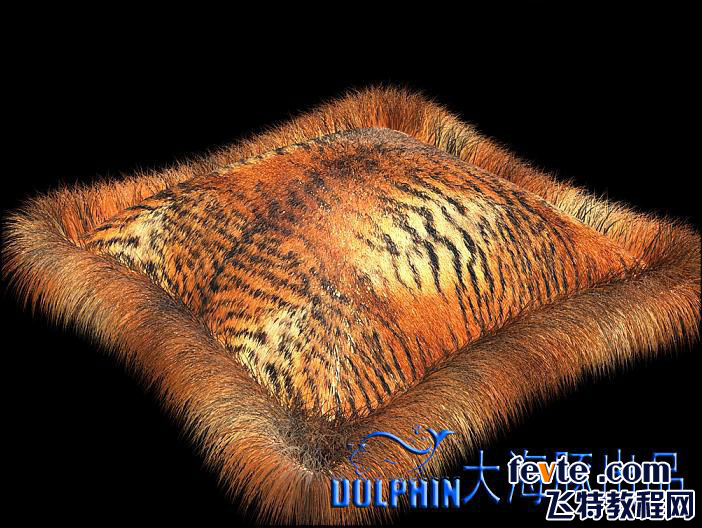 3DSMAX制作超逼真的虎皮抱枕材质教程1
