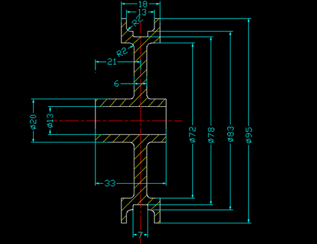 浩辰CAD机械教程之带轮零件图绘制5