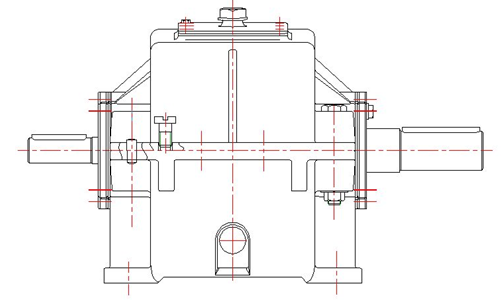 浩辰CAD机械教程之二级斜齿轮减速器左视图绘制3