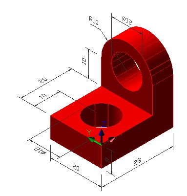 浩辰CAD机械教程之三维实体建模实例1