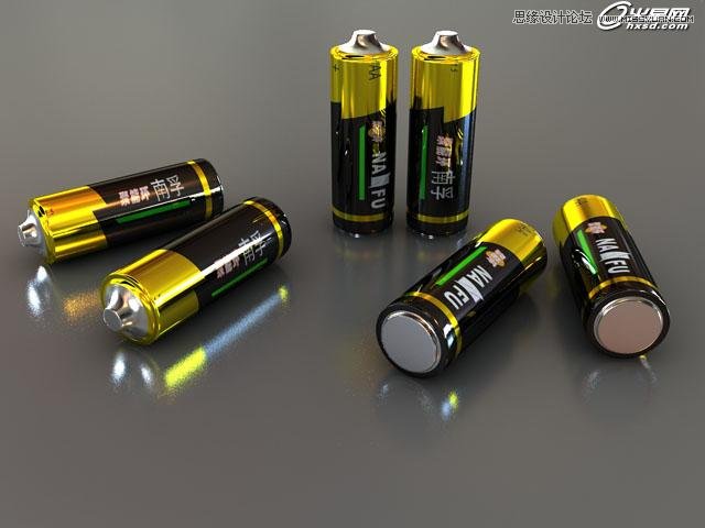 3ds Max使用Blend混合材质制作电池2
