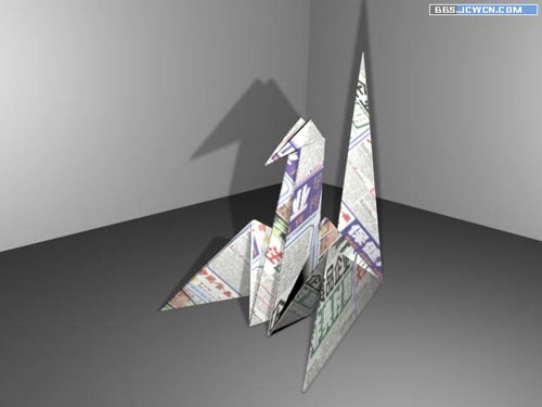 用3D造千纸鹤多边形建模1
