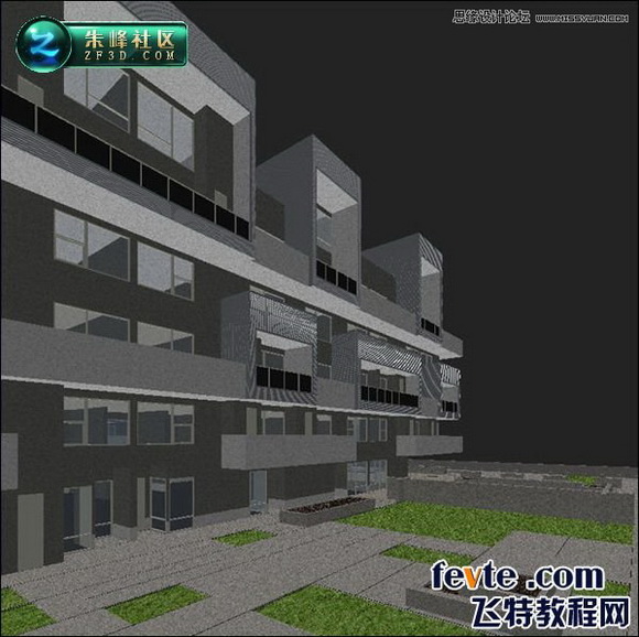 3DSMAX制作大气的小区室外效果图6