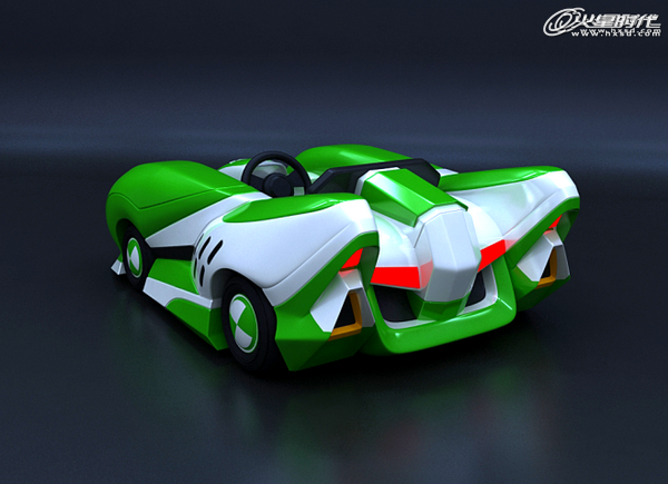 3DSMAX打造漂亮可爱的绿色卡丁车2