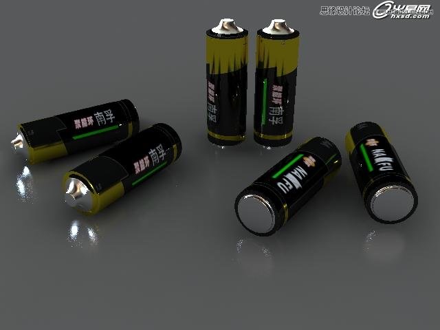 3ds Max使用Blend混合材质制作电池10