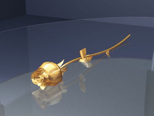 用3DMax打造一直金色的玫瑰1