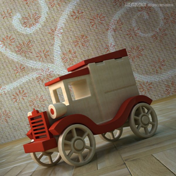 3Dmax制作木质纹理的立体玩具车教程1