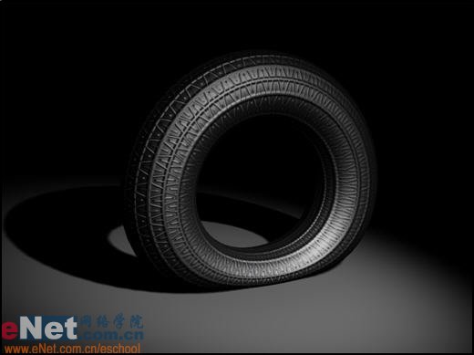 3dmax9.0教程：打造撒气的立体轮胎10