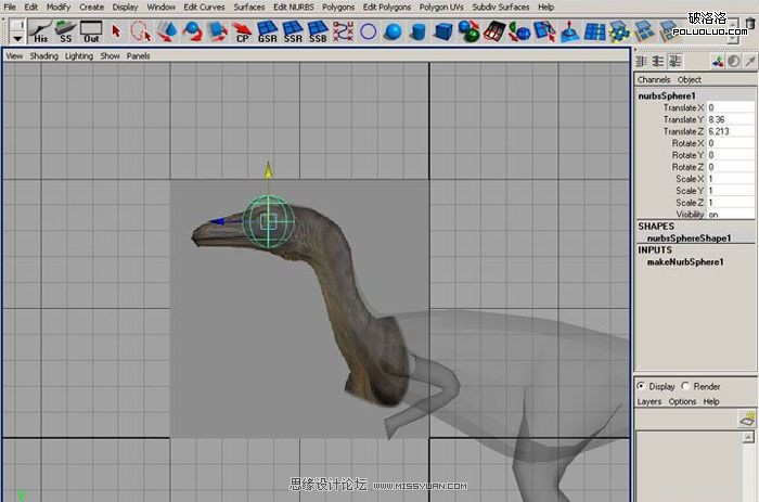Maya建模教程：制作真实的恐龙16