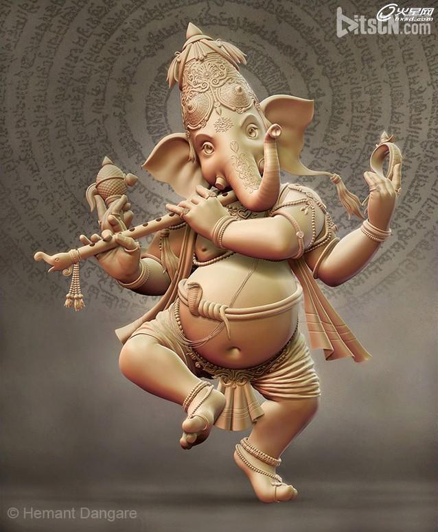 MAYA打造ganesha智慧的象头神角色教程25