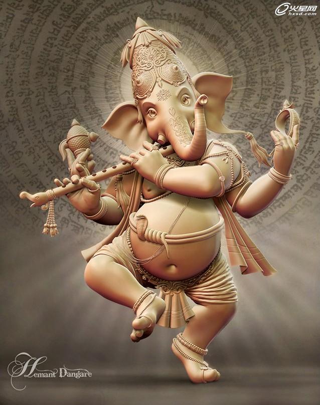MAYA打造Ganesha智慧的神角色教程1