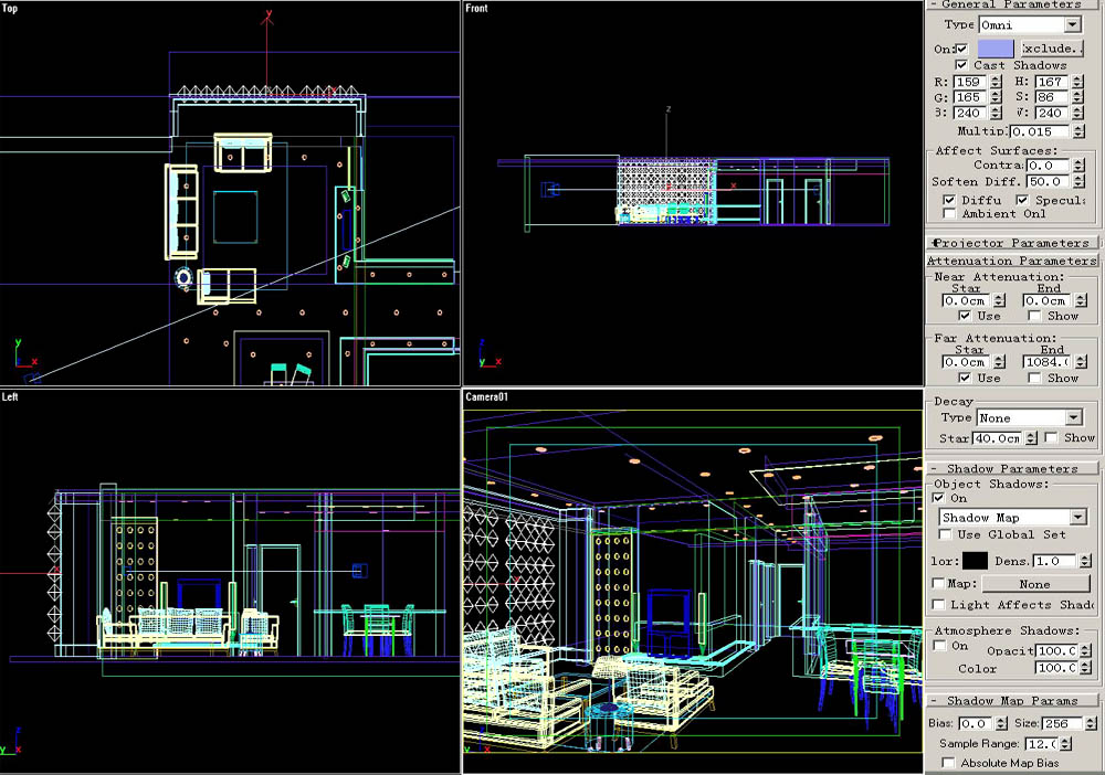 3DSMAX默认渲染器渲染出高品质室内效果图2