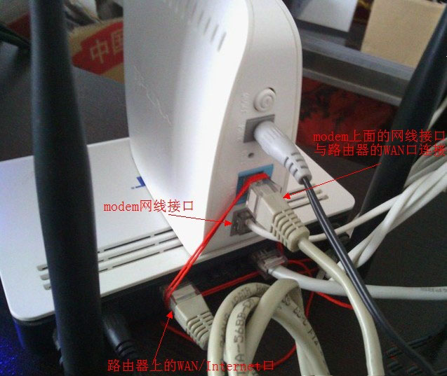 modem(猫)和路由器连接方法图文教程1