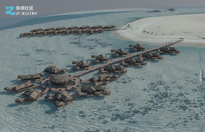 Maya和vue制作爱之海滩大型场景制作教程9