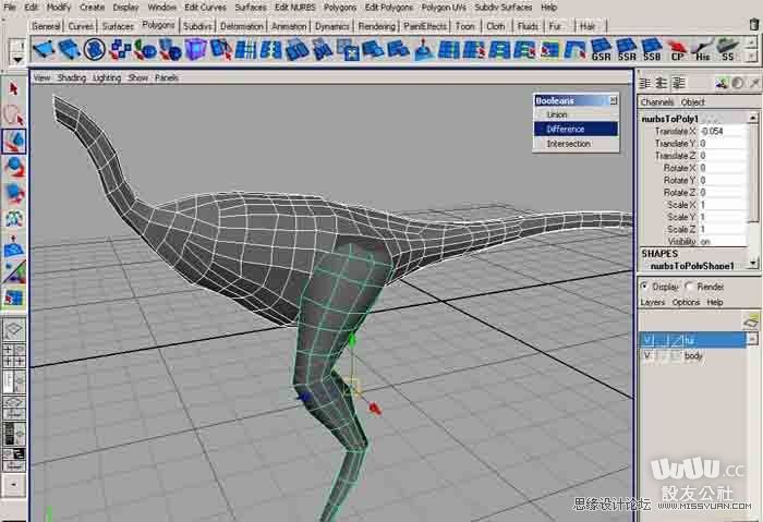 Maya制作真实的恐龙建模教程9