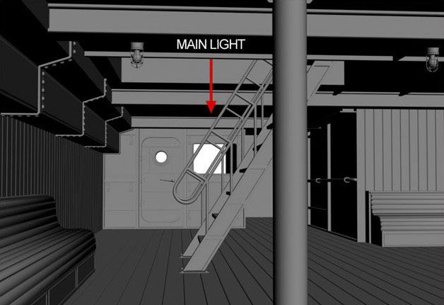 3ds Max渲染船舱内光影2