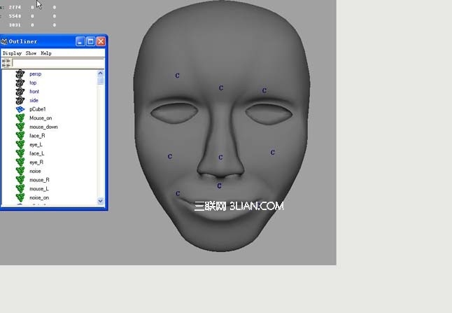 Maya制作脸部表情的动画教程7