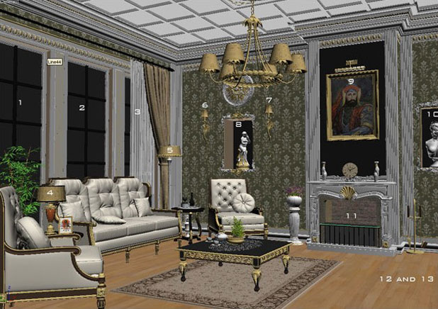 3DSMAX打造欧式古典客厅效果图2