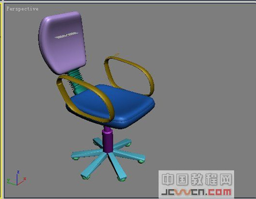 3D初级教程--打造一张逼真转椅38