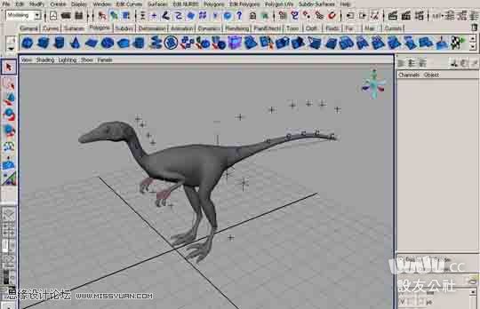 Maya制作真实的恐龙建模教程27