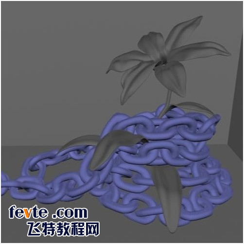3DSMAX渲染被铁链束缚的花朵2