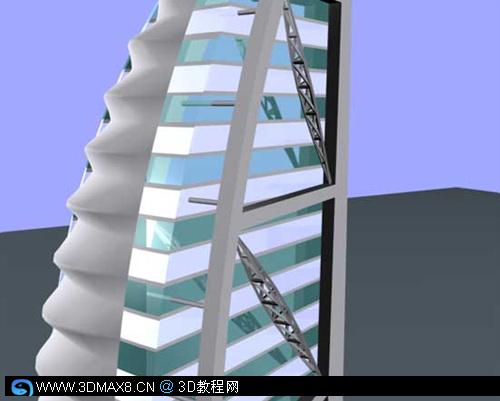 3DsMAX世界唯一的七星级酒店--建模方法2