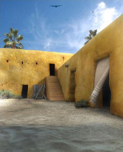3dsMAX结合PS绘制沙漠的房屋1