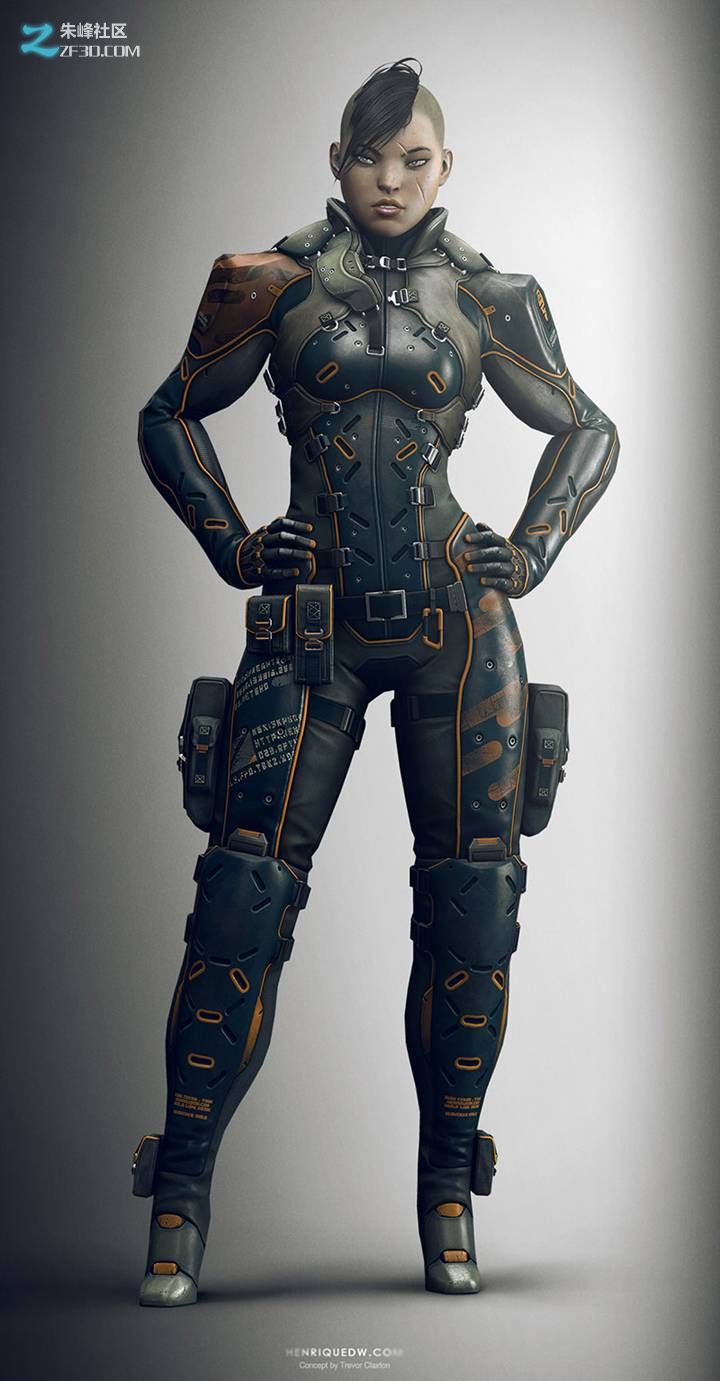 maya制作个性未来女战士1