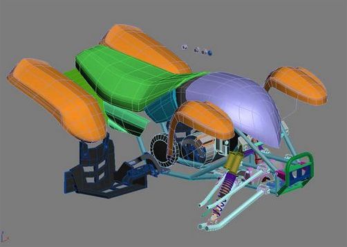 3Dsmax教程:四轮摩托车的制作过程5