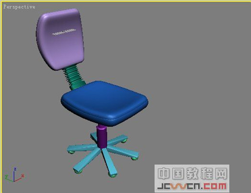 3D初级教程--打造一张逼真转椅28