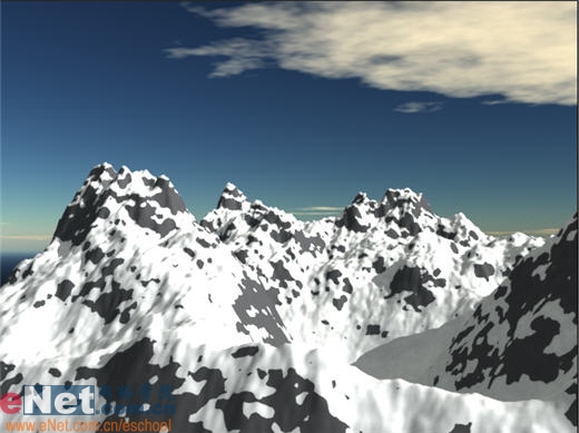 3DS MAX9.0教程：巍峨连绵的雪山1