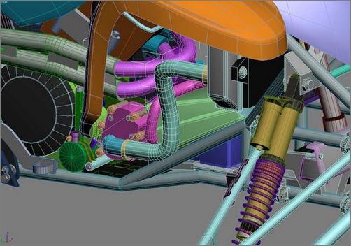 3Dsmax教程:四轮摩托车的制作过程6