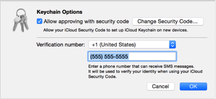 OS X Yosemite: 设置 iCloud 钥匙串3