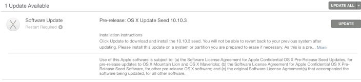 OS X 10.10.3 beta1更新了什么2