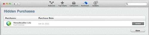 怎么在iOS和OS X的iTunes App Store中隐藏购买项目2