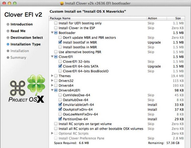 如何使用四叶草Clover安装OS X小牛3