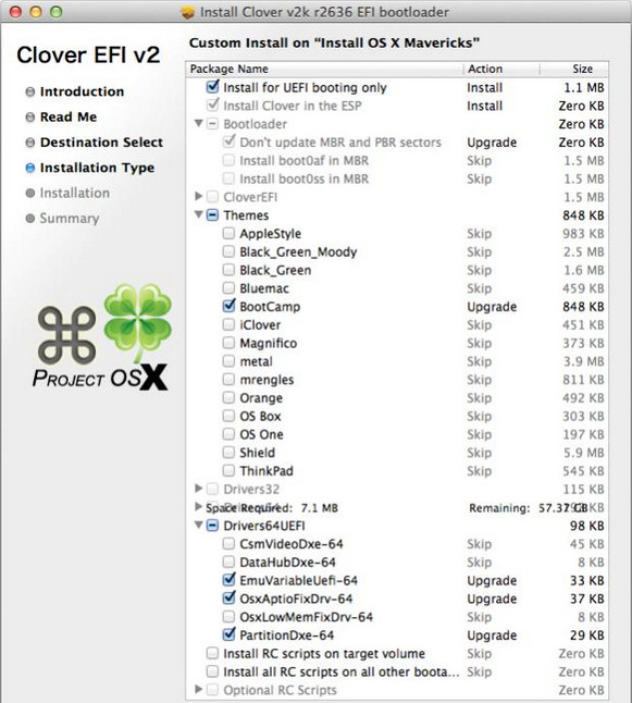 如何使用四叶草Clover安装OS X小牛4