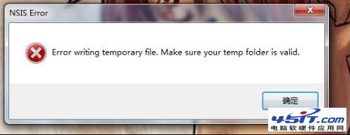NSIS Error:Error writing temporary file. Make sure your temp fol1