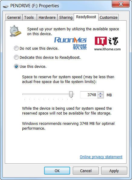 U盘给Windows7/Windows8系统加速是否真的可行？1